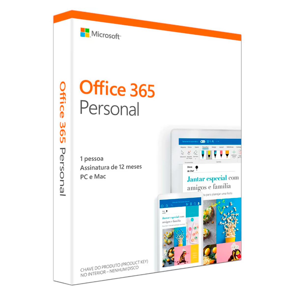Microsoft Office 365 Personal - Licença Anual para 1 usuário - 1 TB de Armazenamento One Drive - 1 PC ou Mac + 1 Tablet ou Smartphone - QQ2-01017