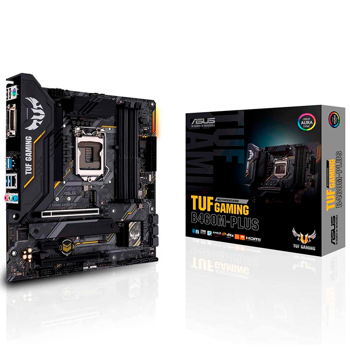 Placa Mãe Asus TUF GAMING B460M-PLUS (LGA 1200 - DDR 2933) - Chipset Intel B460 - USB 3.2 - Slot M.2 - Micro ATX