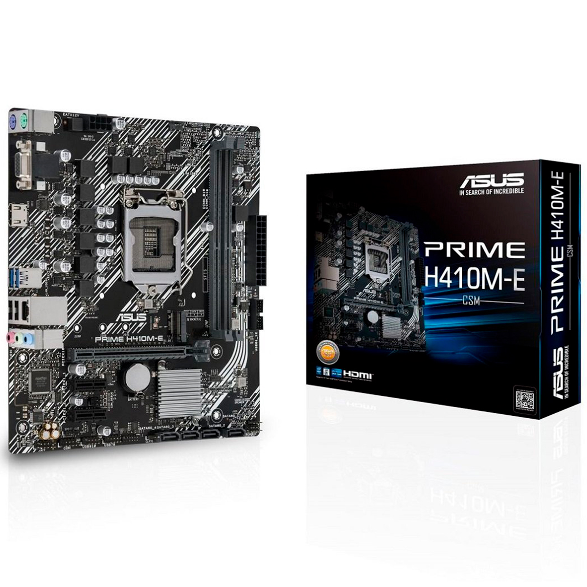 Placa Mãe Asus Prime H410M-E (LGA 1200 - DDR4 2933) - Chipset Intel H410 - USB 3.2 - Slot M.2 - Micro ATX - Open Box