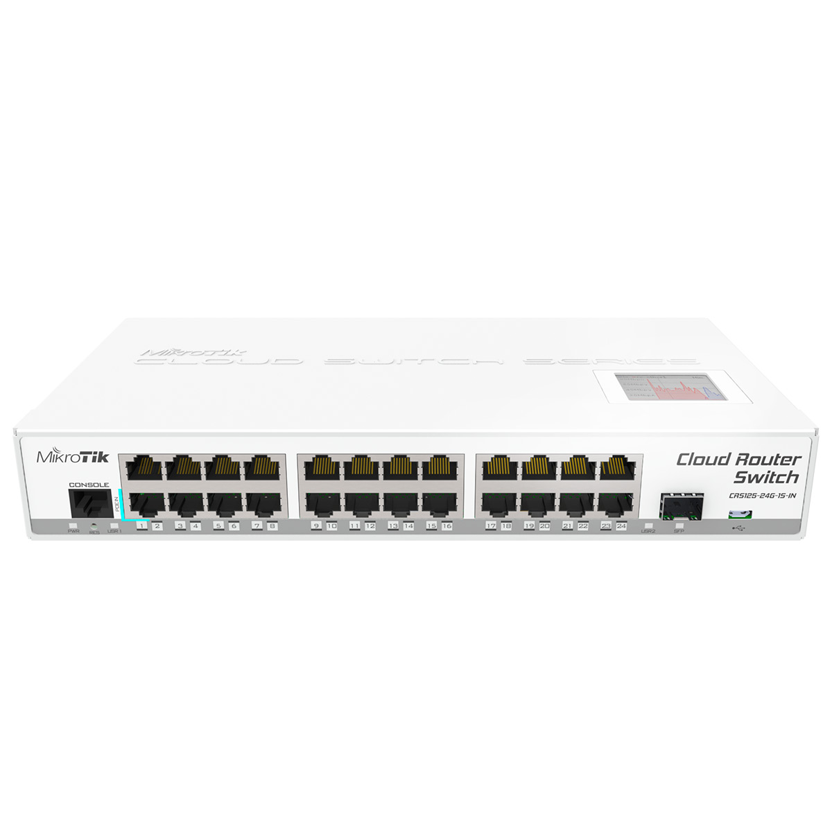 Roteador Mikrotik CRS125-24G-1S-IN - Cloud Router Smart Switch 24 Portas Gigabit - Layer 3 - SFP - RouterOS