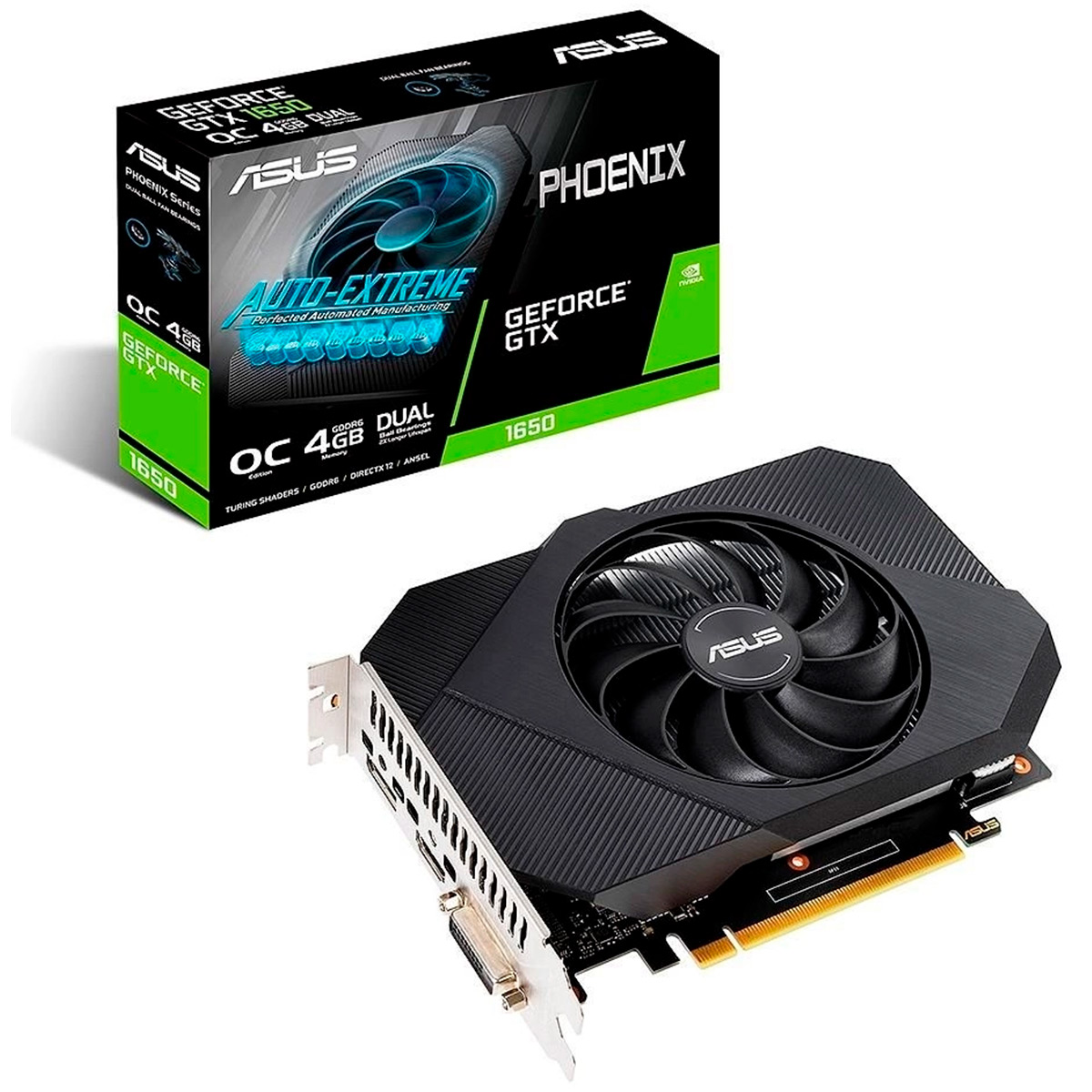 GeForce GTX 1650 4GB GDDR6 128bits - ASUS Phoenix PH-GTX1650-O4GD6-P