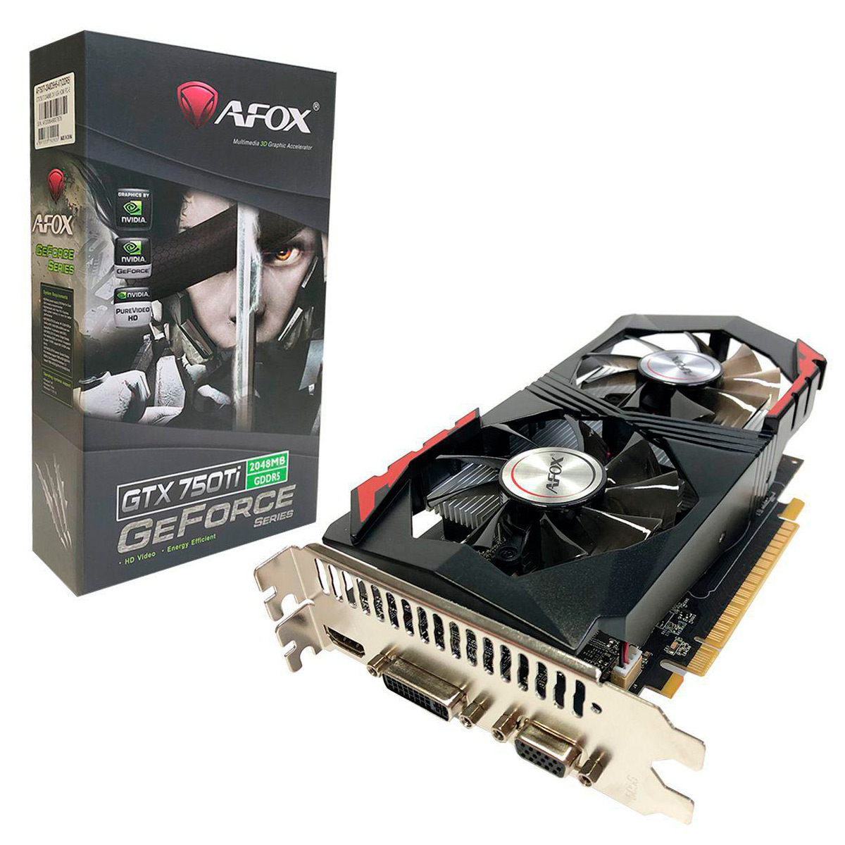 Placa de Vídeo GeForce GTX 750 Ti 2GB GDDR5 128bits - Afox - AF750TI-2048D5H5-V6