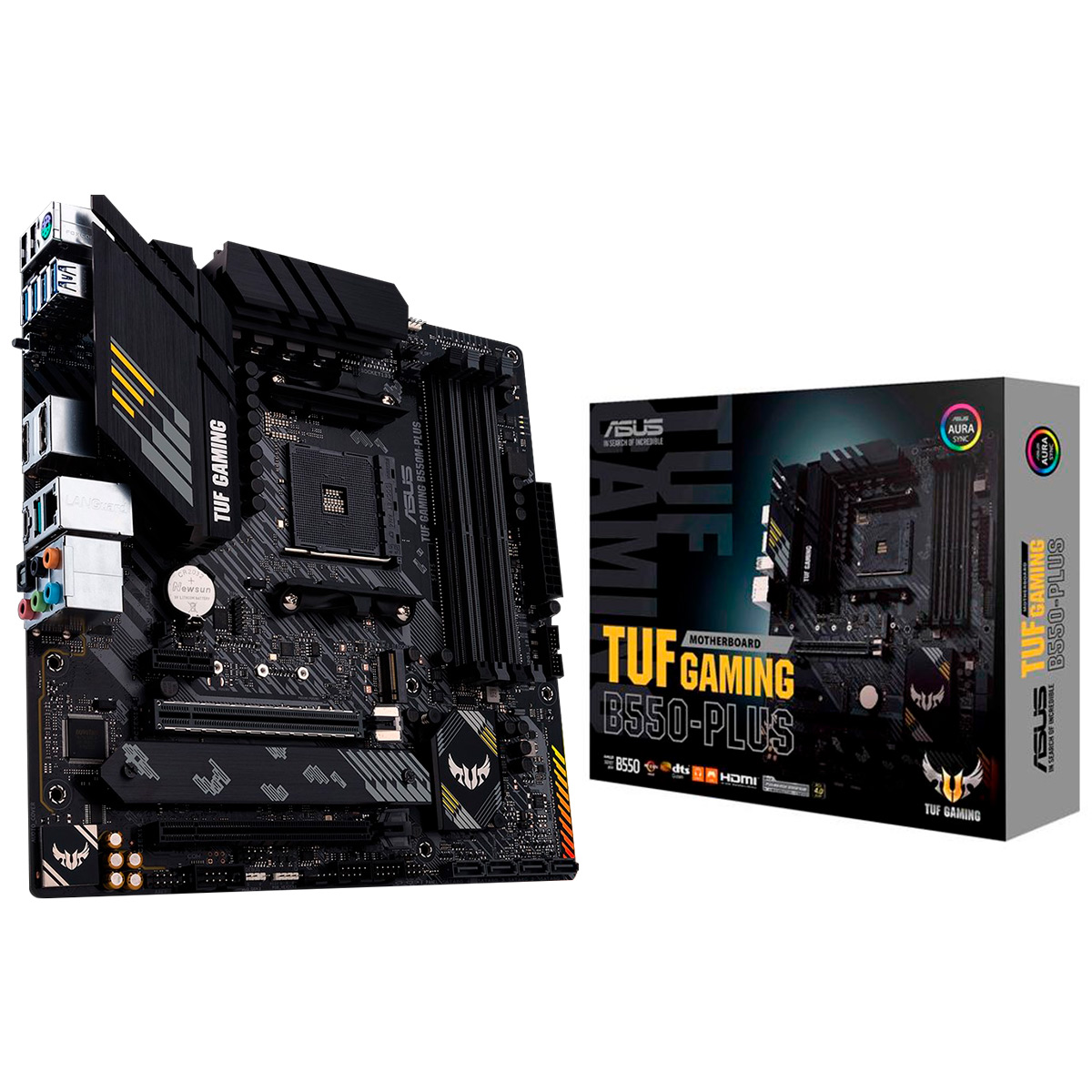 Placa Mãe Asus TUF GAMING B550M-PLUS (AM4 - DDR4 4600 O.C) - Chipset AMD B550 - USB 3.2 - Slot M.2 - Micro ATX