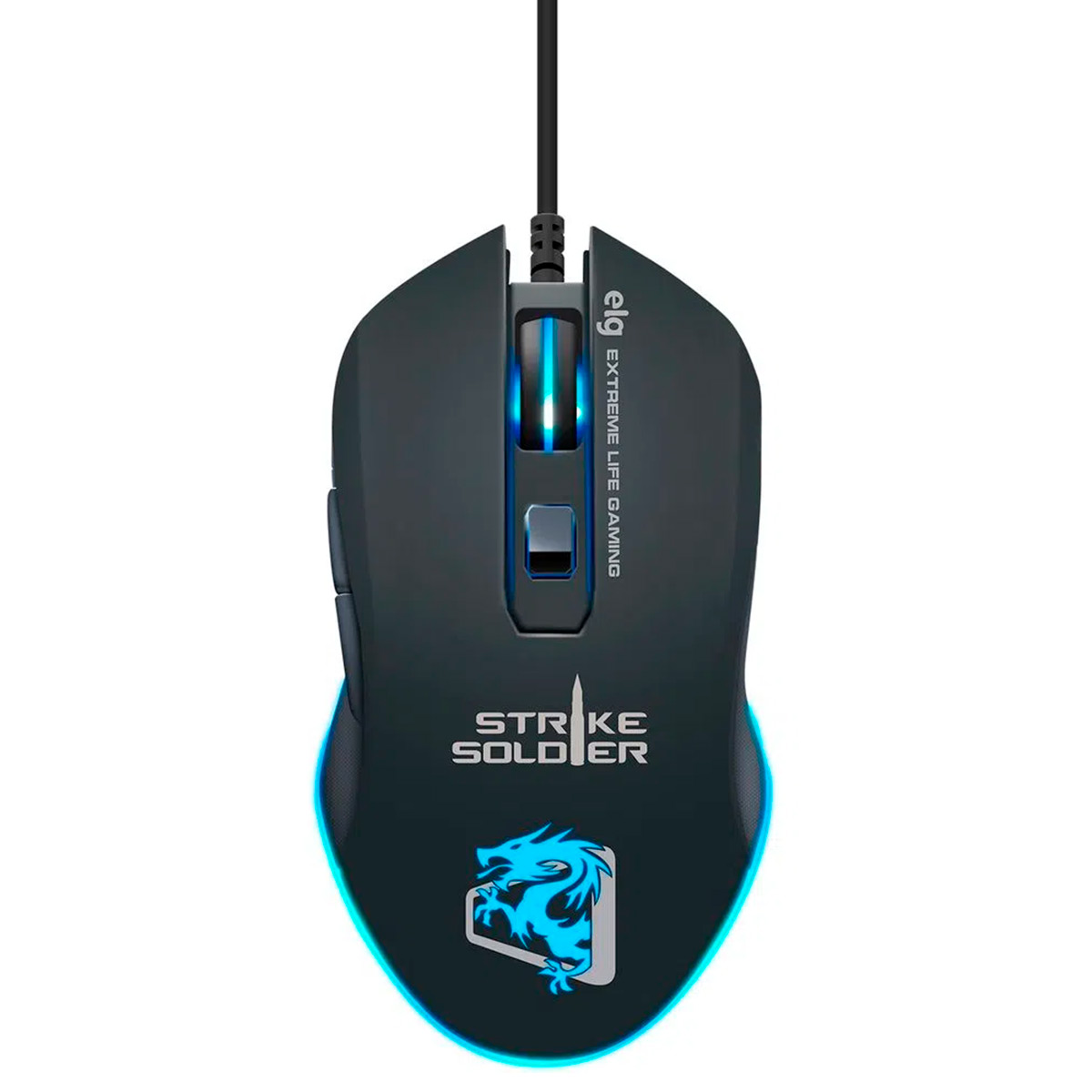 Mouse Gamer ELG Strike Soldier - 4800dpi - 6 Botões - LED RGB - MGDC