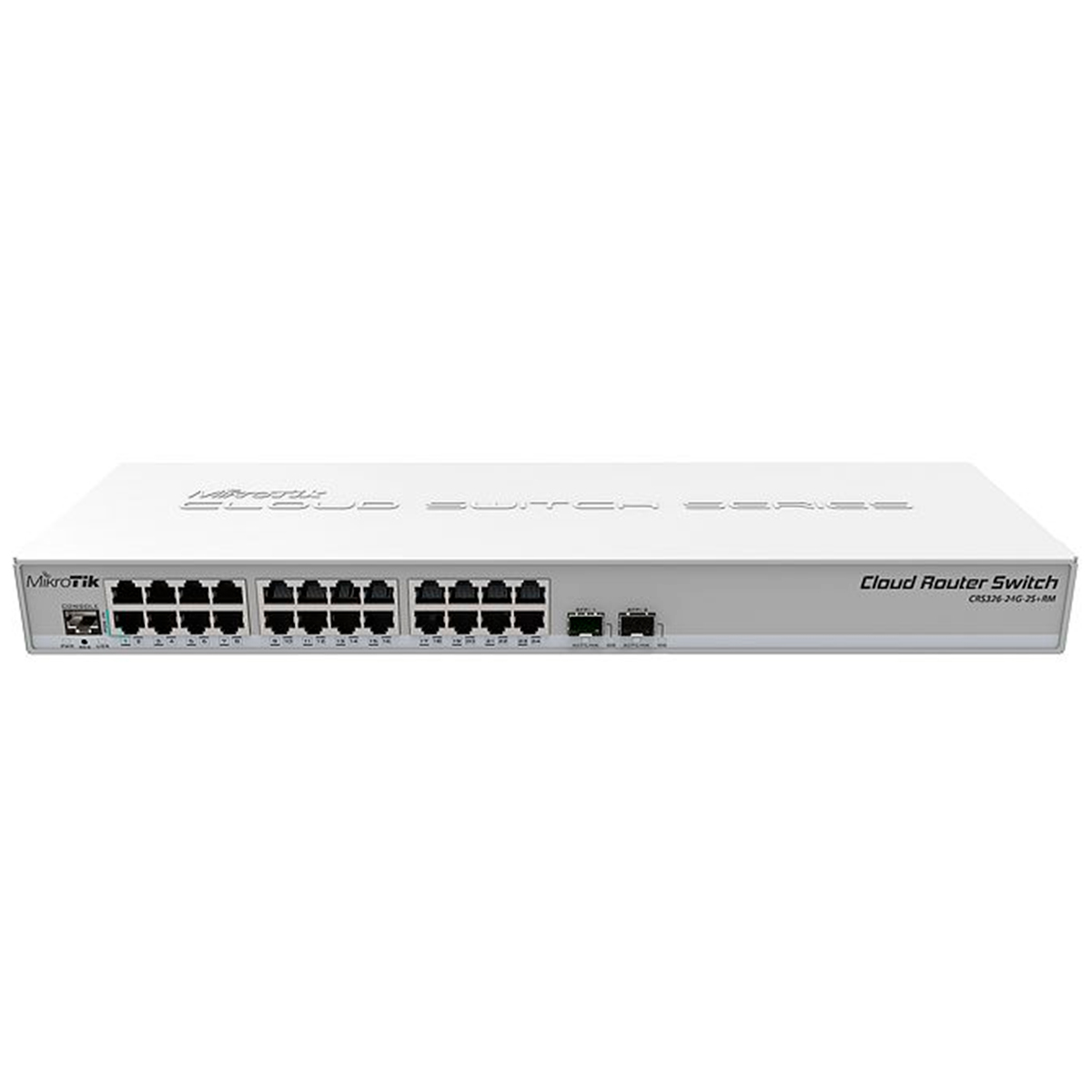 Switch Mikrotik Router - 24 Portas Gigabit - 2 Portas SFP+ - Gerenciável - RouterOS ou SwitchOS - CRS326-24G-2S+RM