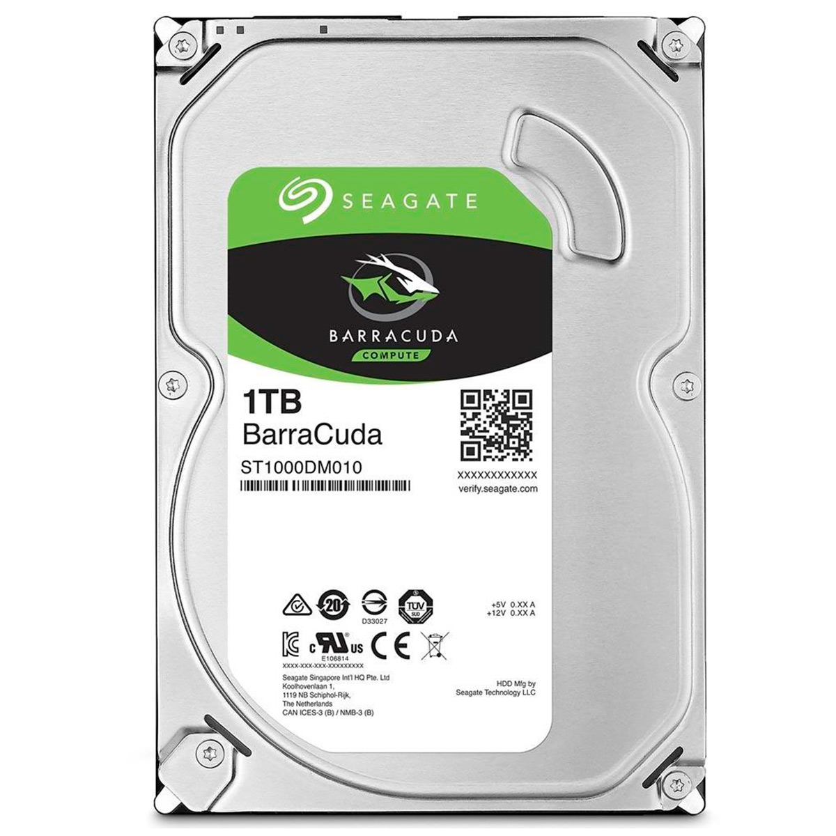 HD 1TB SATA - 7200RPM - 64MB Cache - Seagate BarraCuda ST1000DM010 - Recertificado