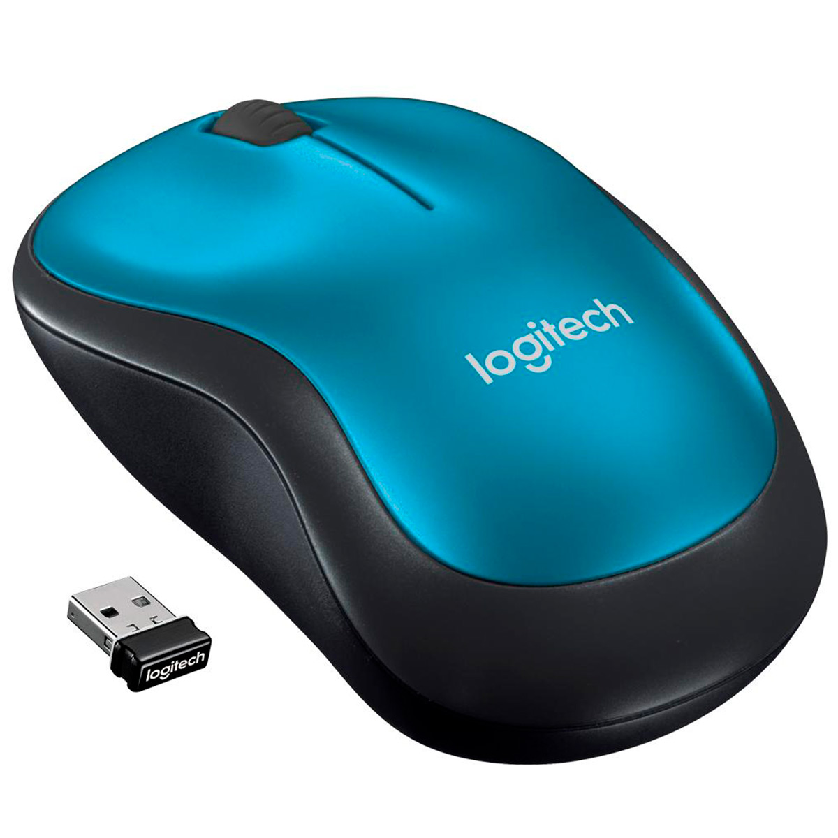 Mouse sem Fio Logitech Wireless M185 - 2,4GHz - Azul - 910-003636