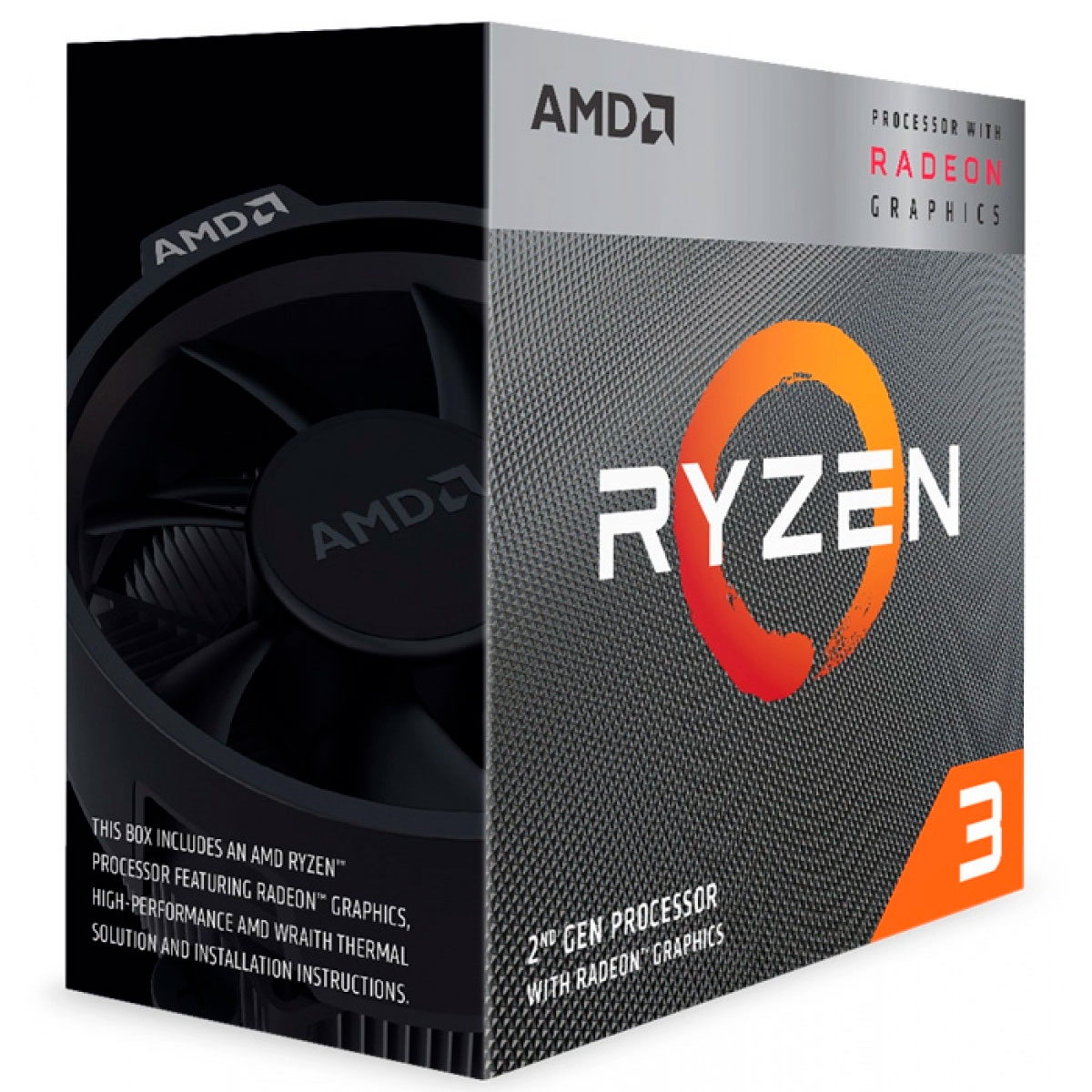 AMD Ryzen 3 3200G Quad Core - 4 Threads - 3.6GHz (Turbo 4.0GHz) - Cache 6Mb - AM4 - Radeon RX Vega 8 - YD3200C5FHTRAY