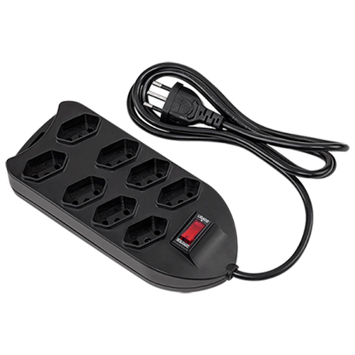 Filtro de linha 8 tomadas Intelbras - Bivolt - Padrão 3 pinos - Preto - EPE 1008+ PT