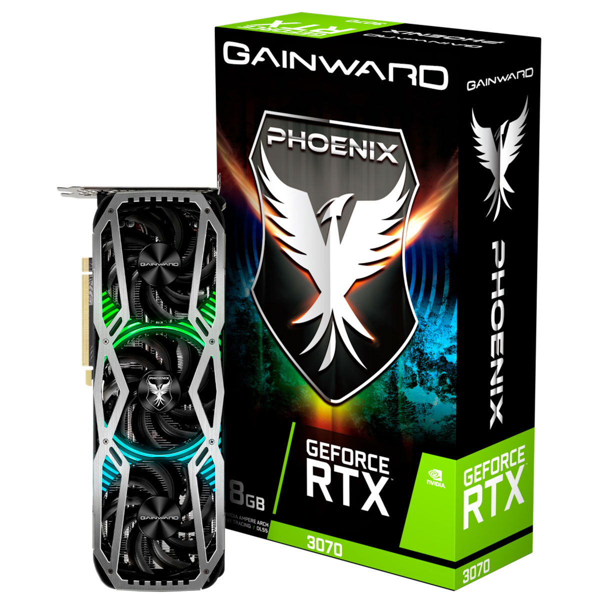 GeForce RTX 3070 8GB GDDR6 256bits - Phoenix Series - Gainward NE63070019P2-1041X - Selo LHR