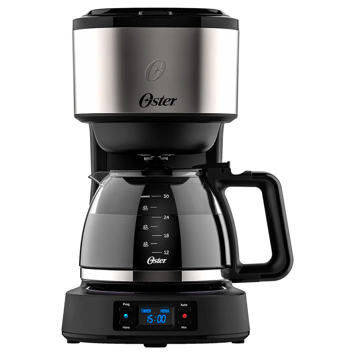 Cafeteira Digital Oster Day Light - 110V - Timer Programável - 30 Cafezinhos - Filtro Permanente Removível - OCAF500 - Liquidação produto com avarias