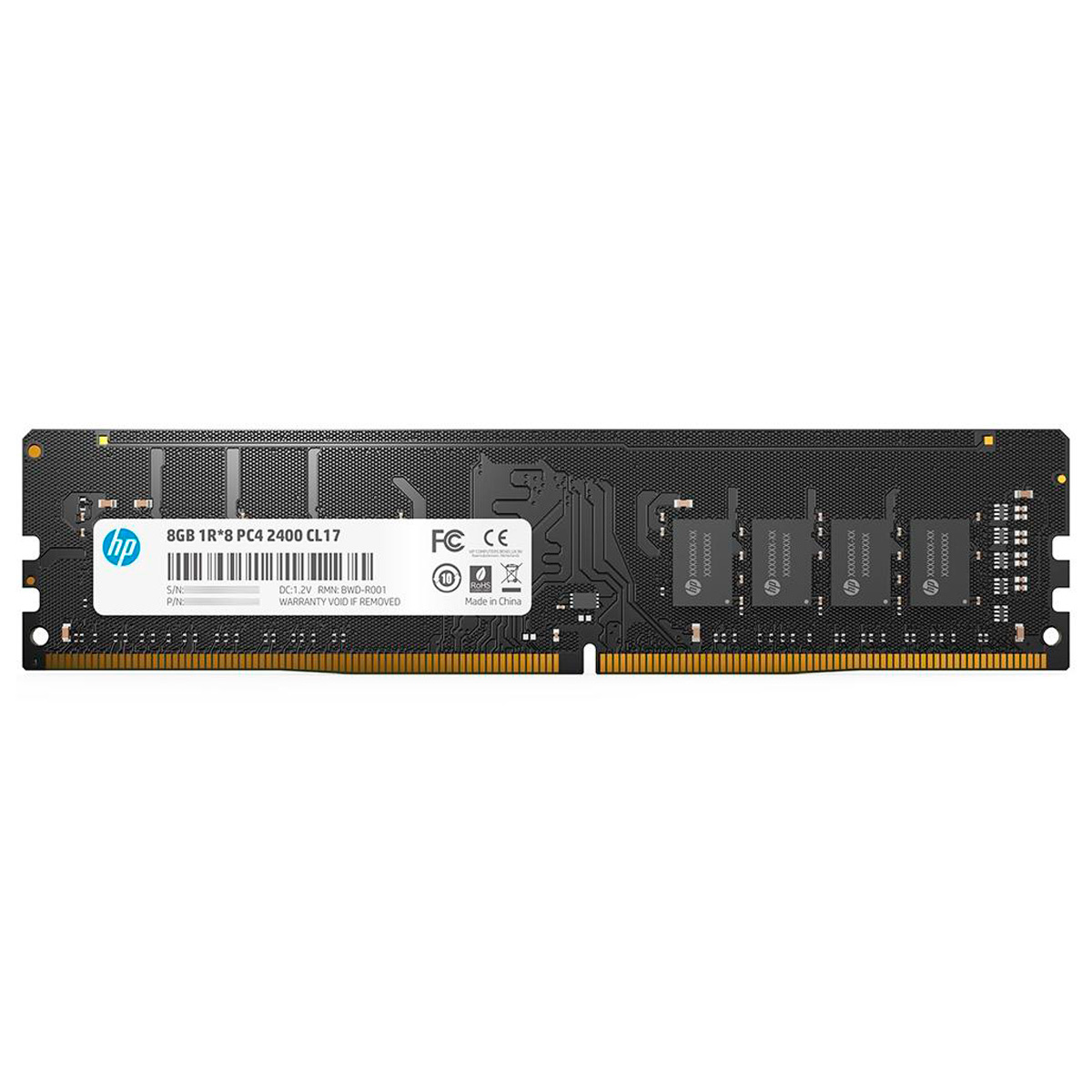 Memória 8GB DDR4 2400MHz HP V2 - CL17 - 7EH52AA#ABM