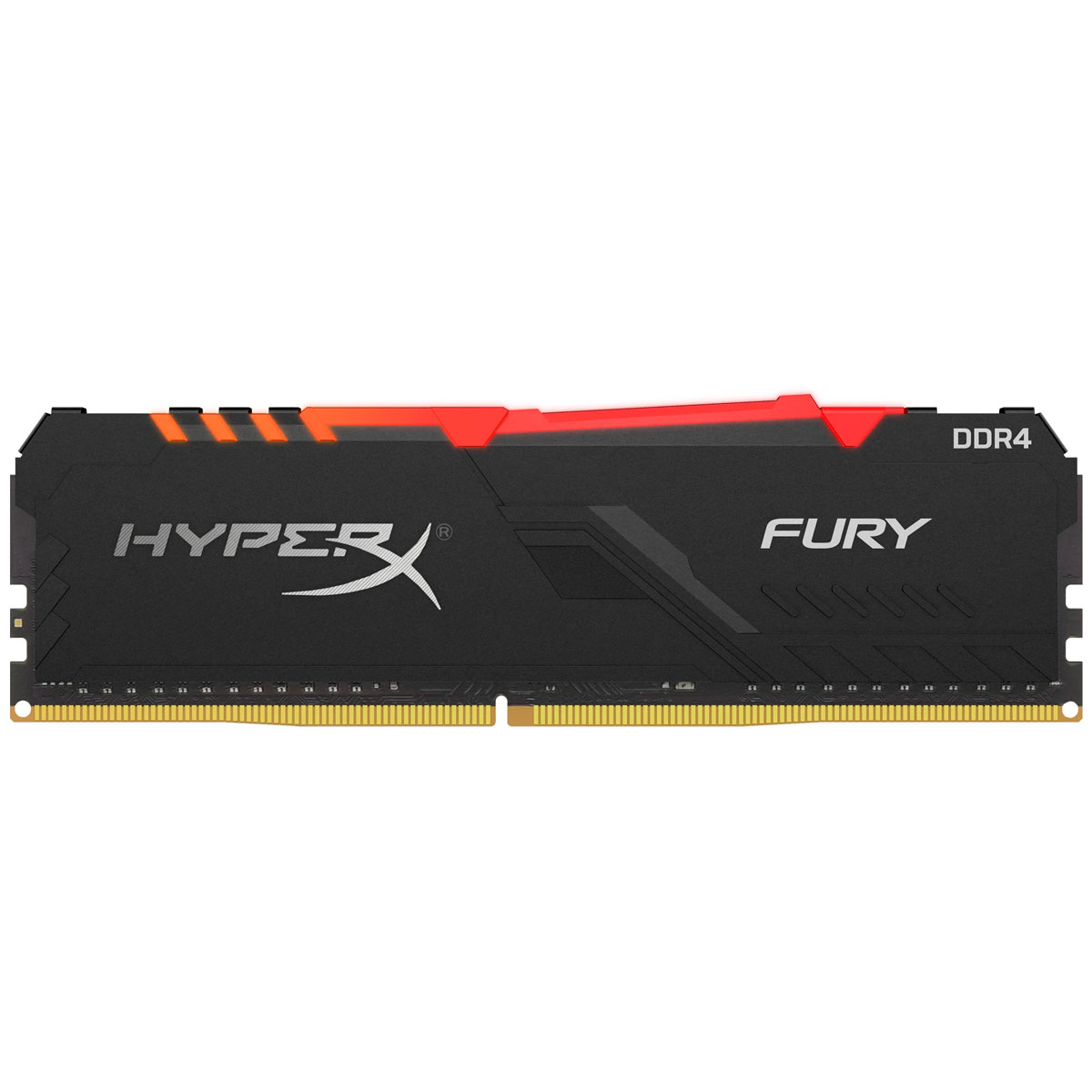 Memória 8GB DDR4 3000MHz HyperX Fury RGB - CL15 - Preto com Iluminação RGB - HX430C15FB3A/8