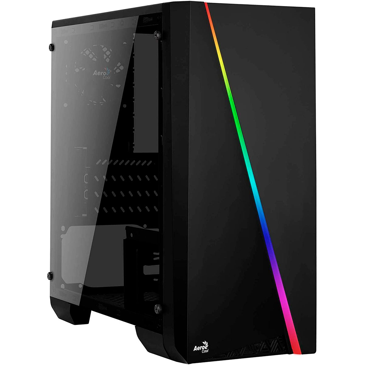 Gabinete Gamer Aerocool Cylon Mini - Frontal RGB - Lateral em Acrilico - Mini Tower - Preto