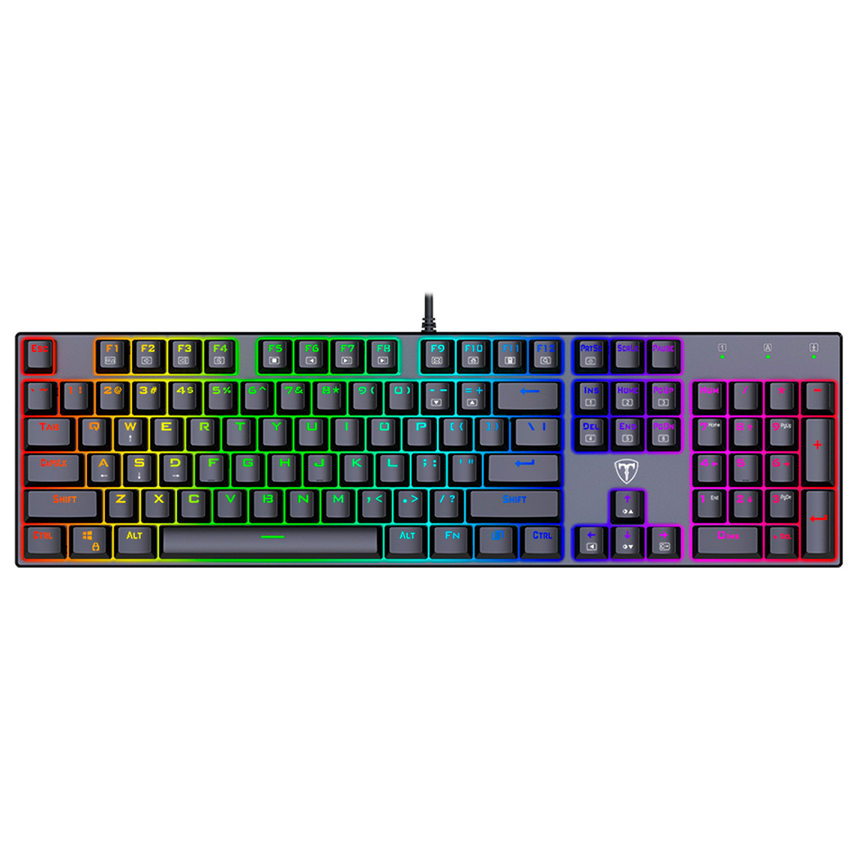 Teclado Mecânico Gamer T-Dagger Frigate - ABNT2 - Iluminação RGB - Switch Azul - T-TGK306-BL