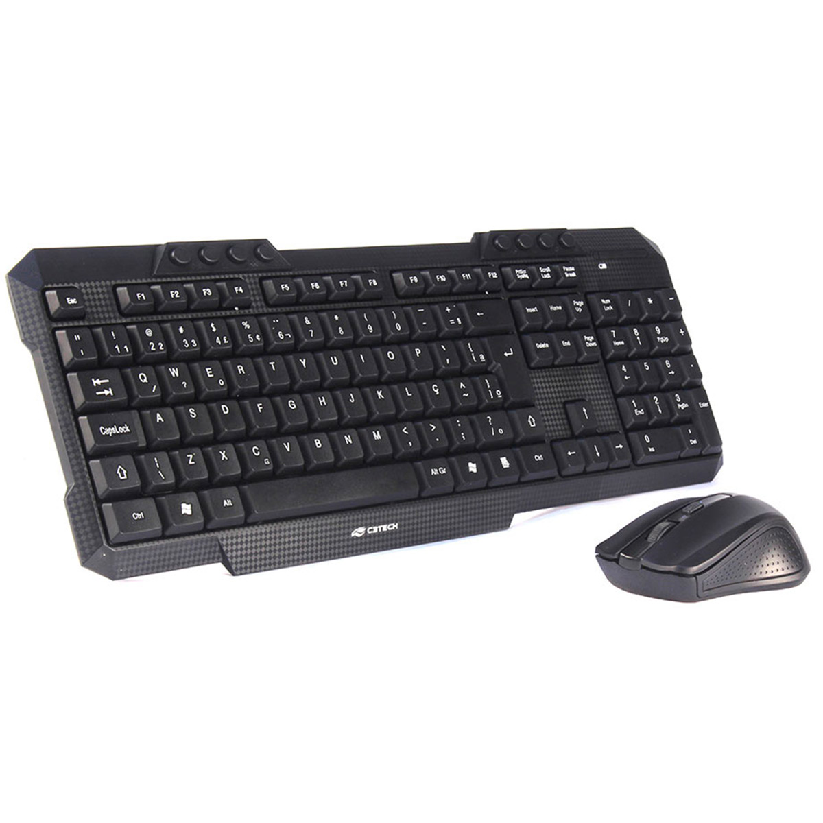 Kit Teclado e Mouse sem Fio C3 Tech - ABNT2 - K-W30BK