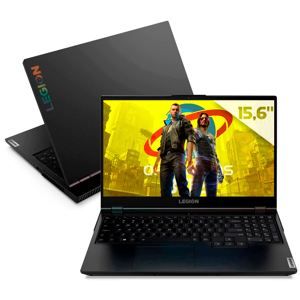 Notebook Lenovo Gamer Legion 5i - Intel i7 10750H, 16GB, SSD 1TB + HD 1TB, GeForce RTX 2060, Tela 15.6