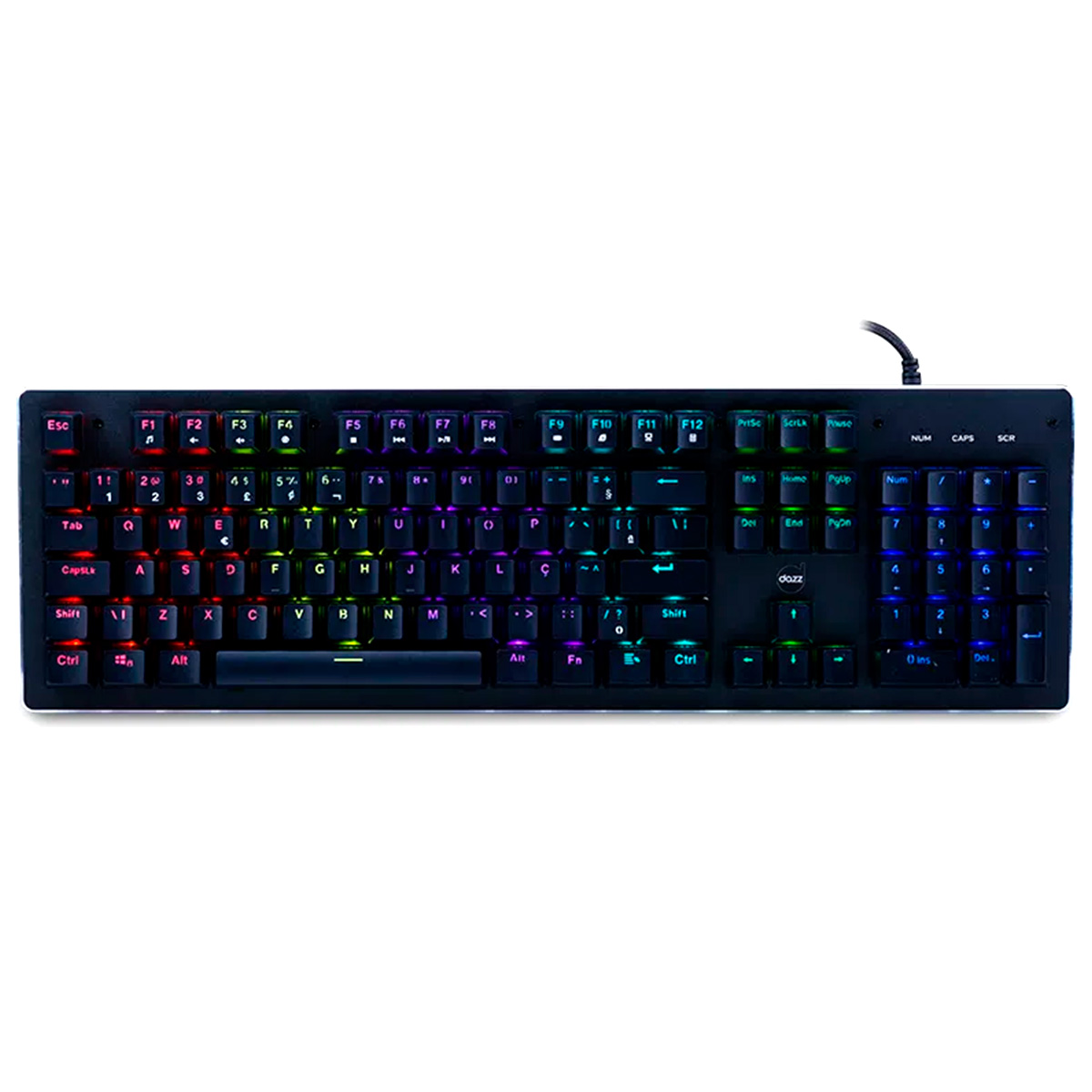 Teclado Mecânico Gamer Dazz Orion - ABNT2 - Iluminação RGB - Switch Azul - 62000022