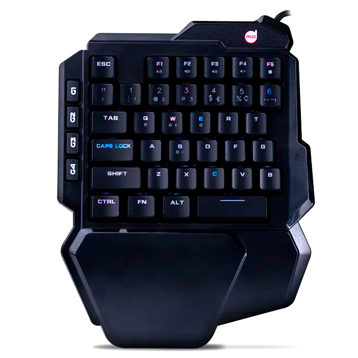 Mini Teclado Mecânico Gamer Dazz Shuriken - Switch Azul - LED RGB - 62000020