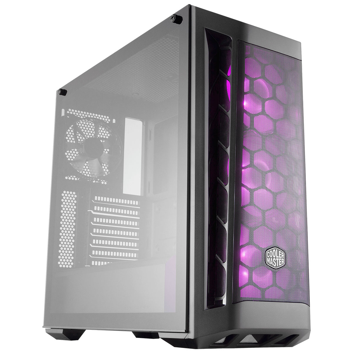 Gabinete Cooler Master Masterbox MB511 - Vidro Temperado - Controlador e 3 Coolers ARGB - Mid Tower - MCB-B511D-KGNN-RGB