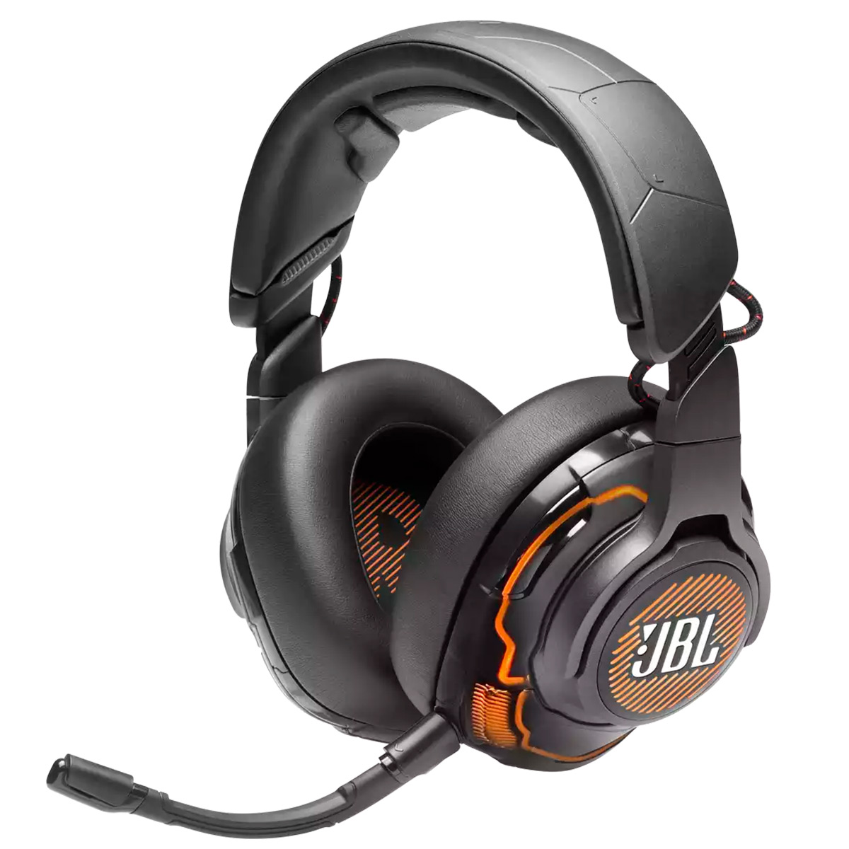 Headset Gamer JBL Quantum One - para Console e PC - Conector USB e P2 - Over Ear - RGB - JBLQUANTUMONEBLK
