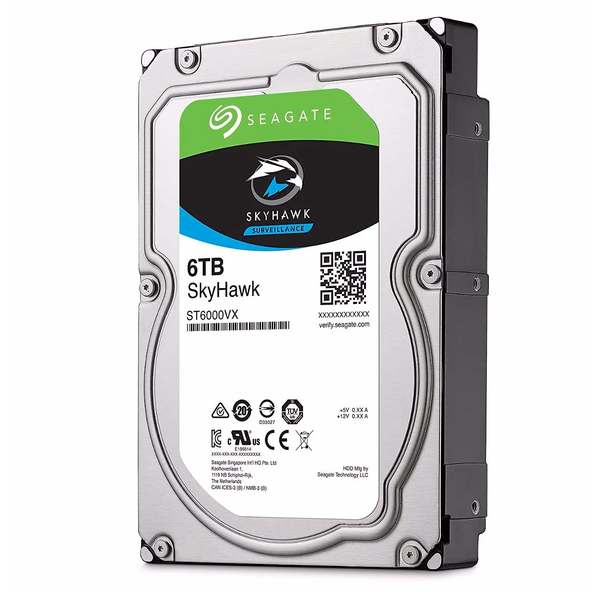 HD 6TB SATA - 5400RPM - 256MB Cache - Seagate Surveillance Skyhawk - ST6000VX001 - Ideal para Vigilância