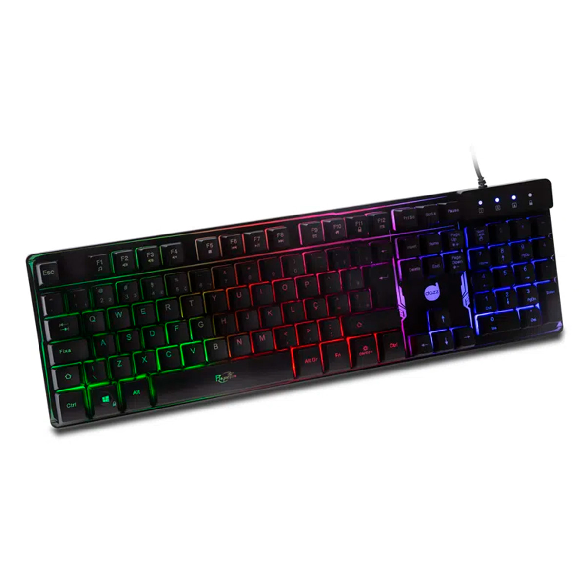 Teclado Gamer Dazz Rapid Fire Revolution - ABNT2 - RGB - 625203