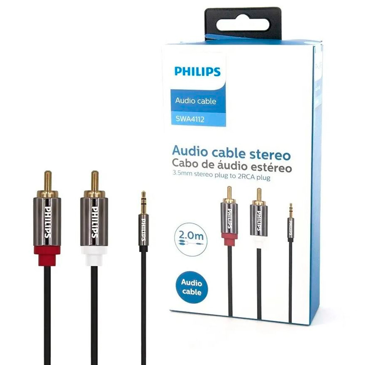 Cabo P2 para RCA - 2 metros - Philips SWA4112/59