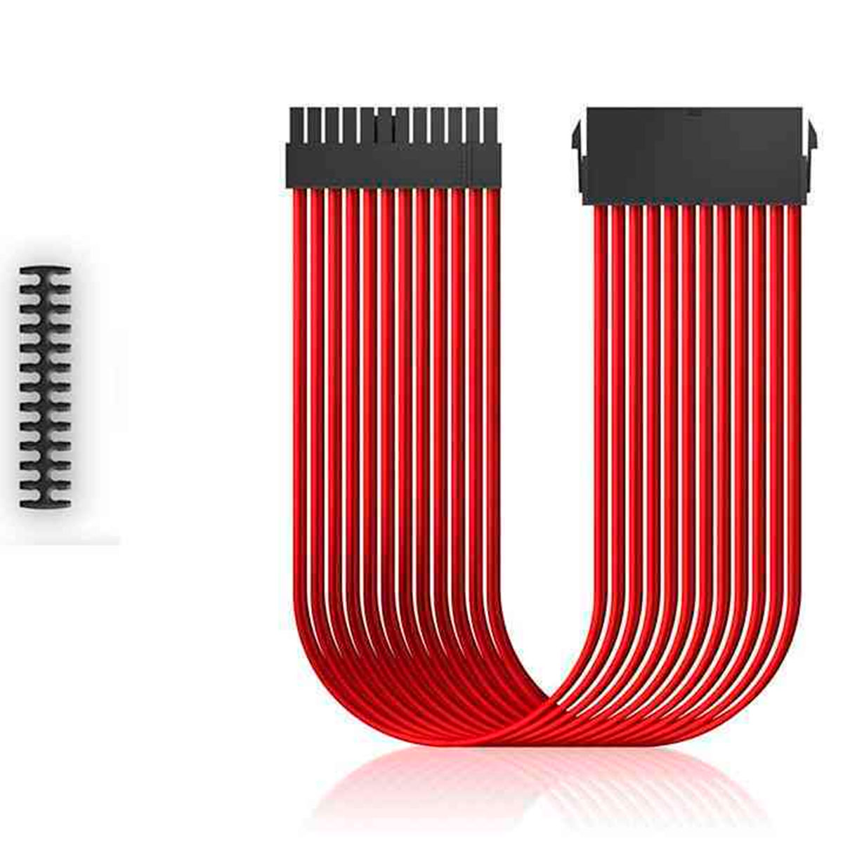 Extensor de Cabo 24 Pinos - 30cm - Vermelho - Deepcool EC300-24P-RD