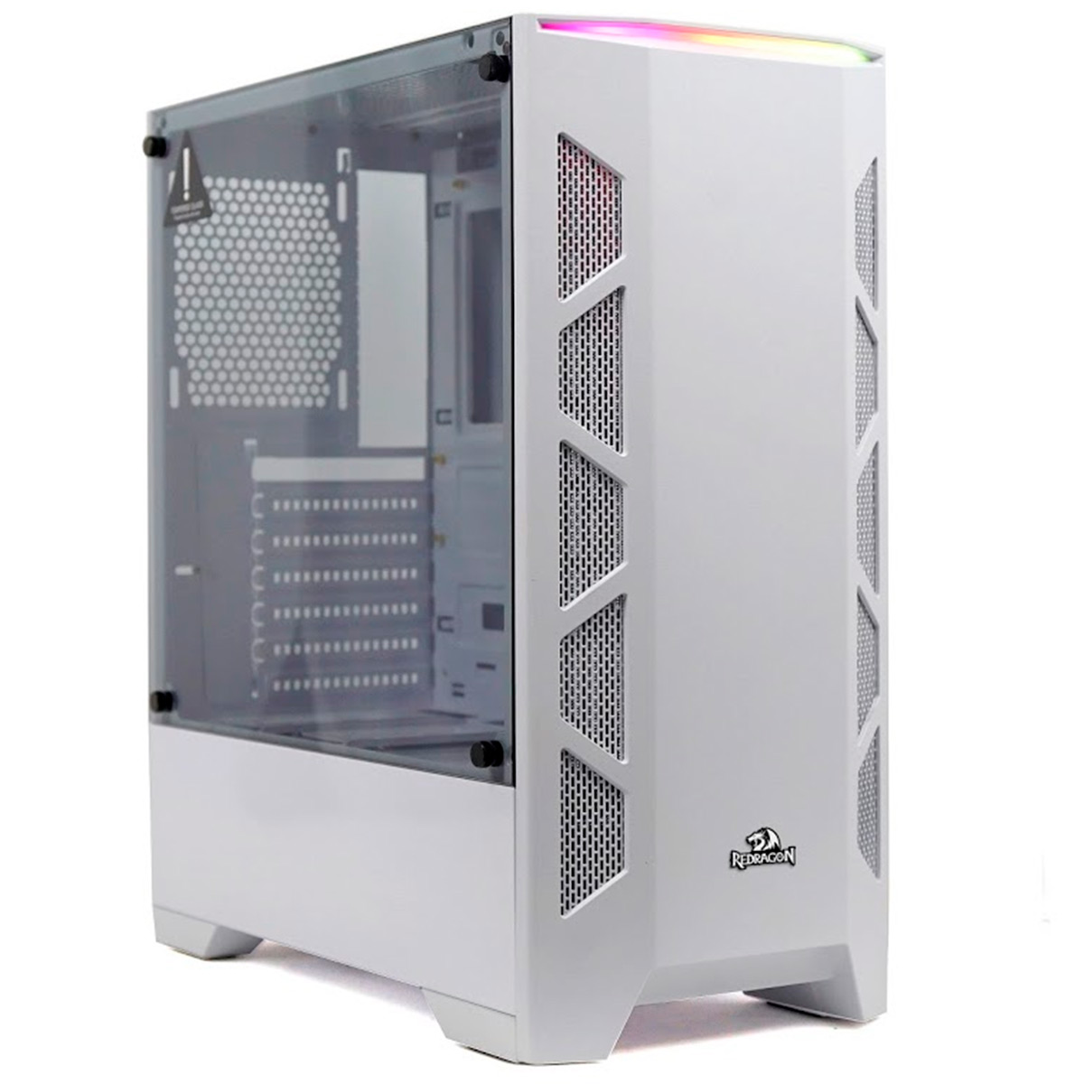 Gabinete Gamer Redragon Starscream - Lateral em Vidro Temperado - Branco - GC-610W