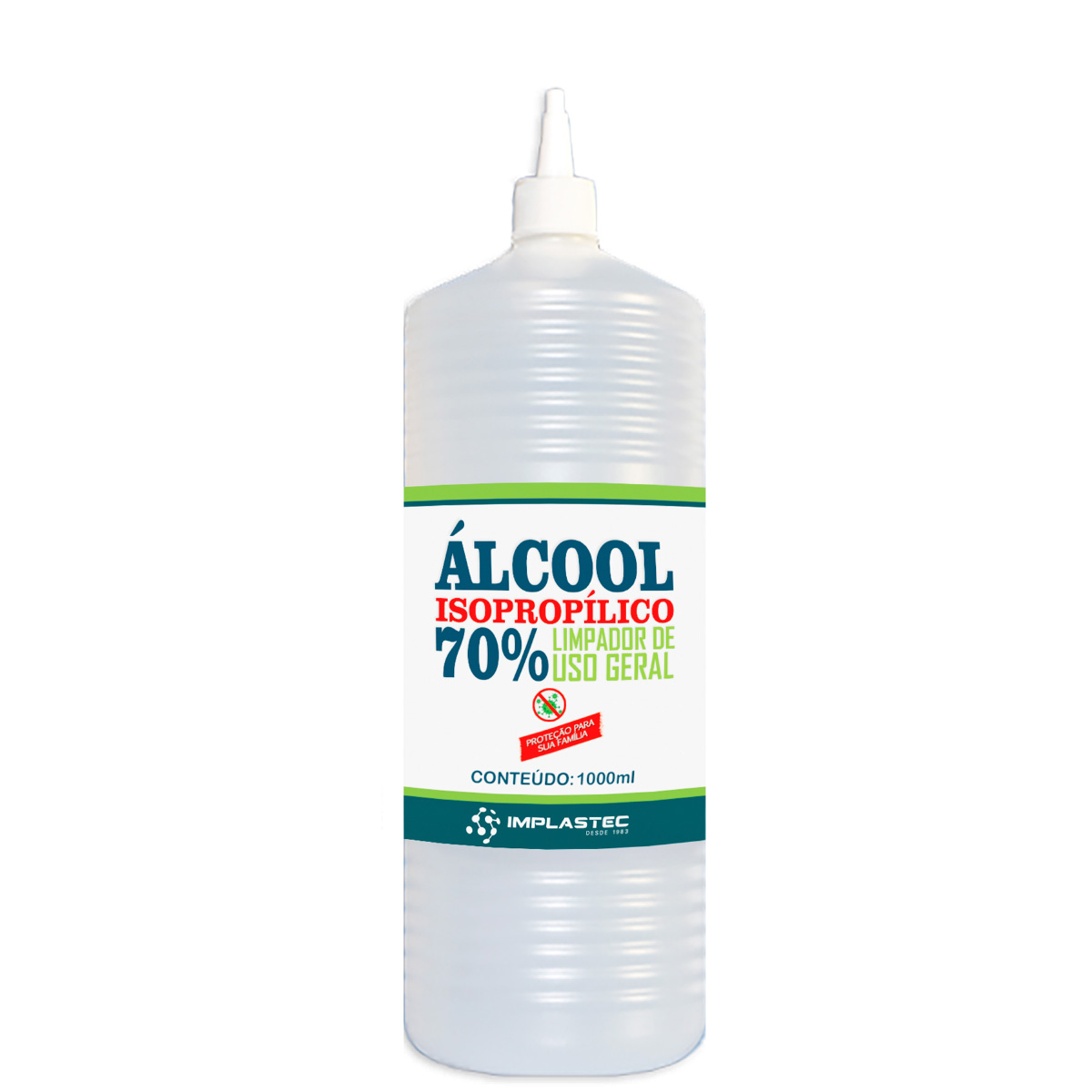 Álcool Isopropílico 70% (Isopropanol) 1000ml - Implastec