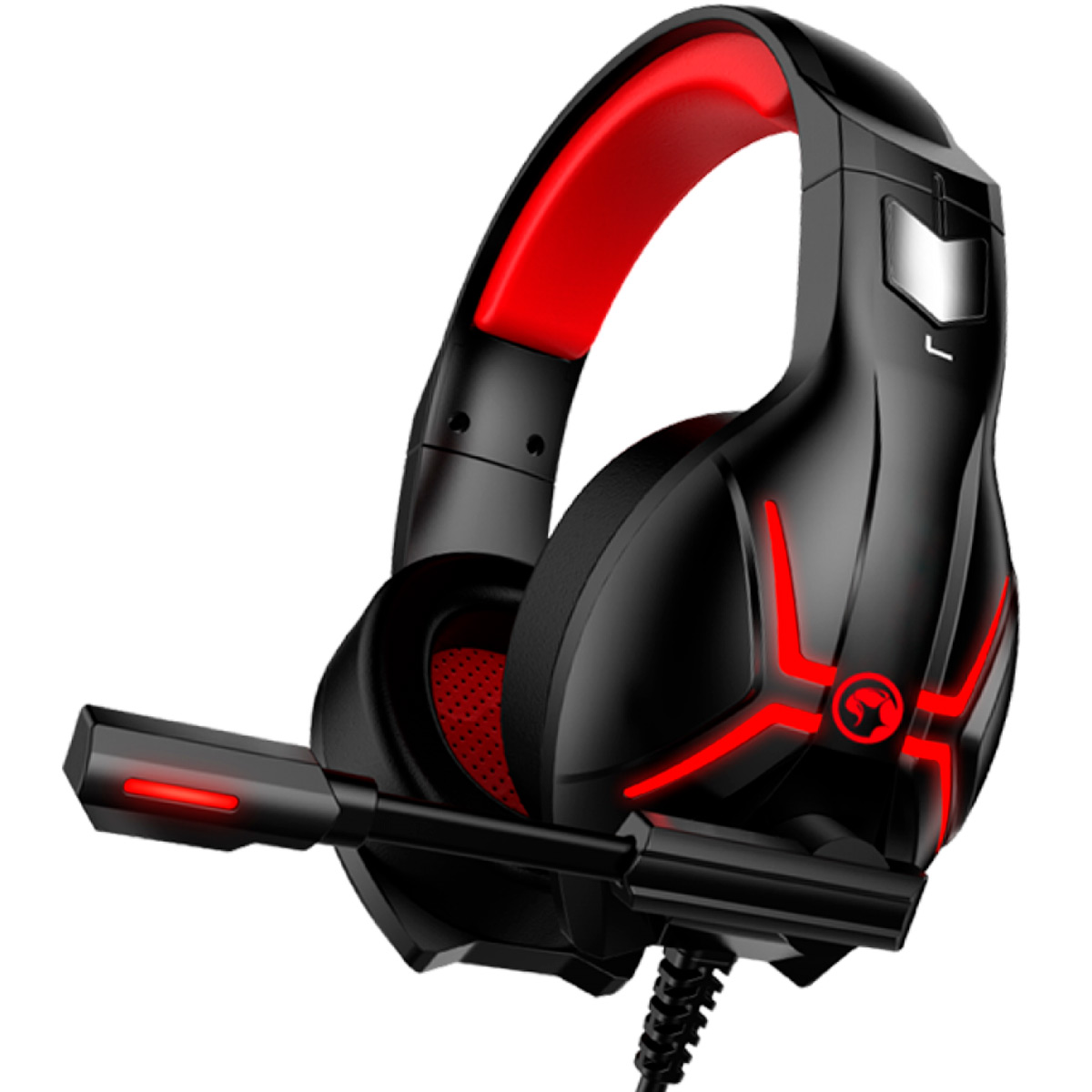 Headset Gamer Marvo Scorpion HG8928 - LED Vermelho - Conector USB e P2