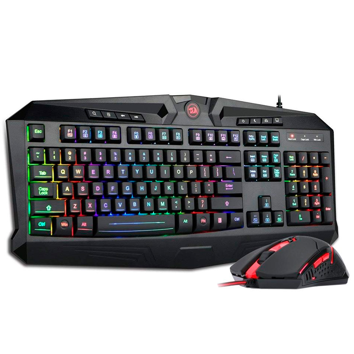 Kit Teclado e Mouse Gamer Redragon Essentials S101-1 - 3200dpi - ABNT2