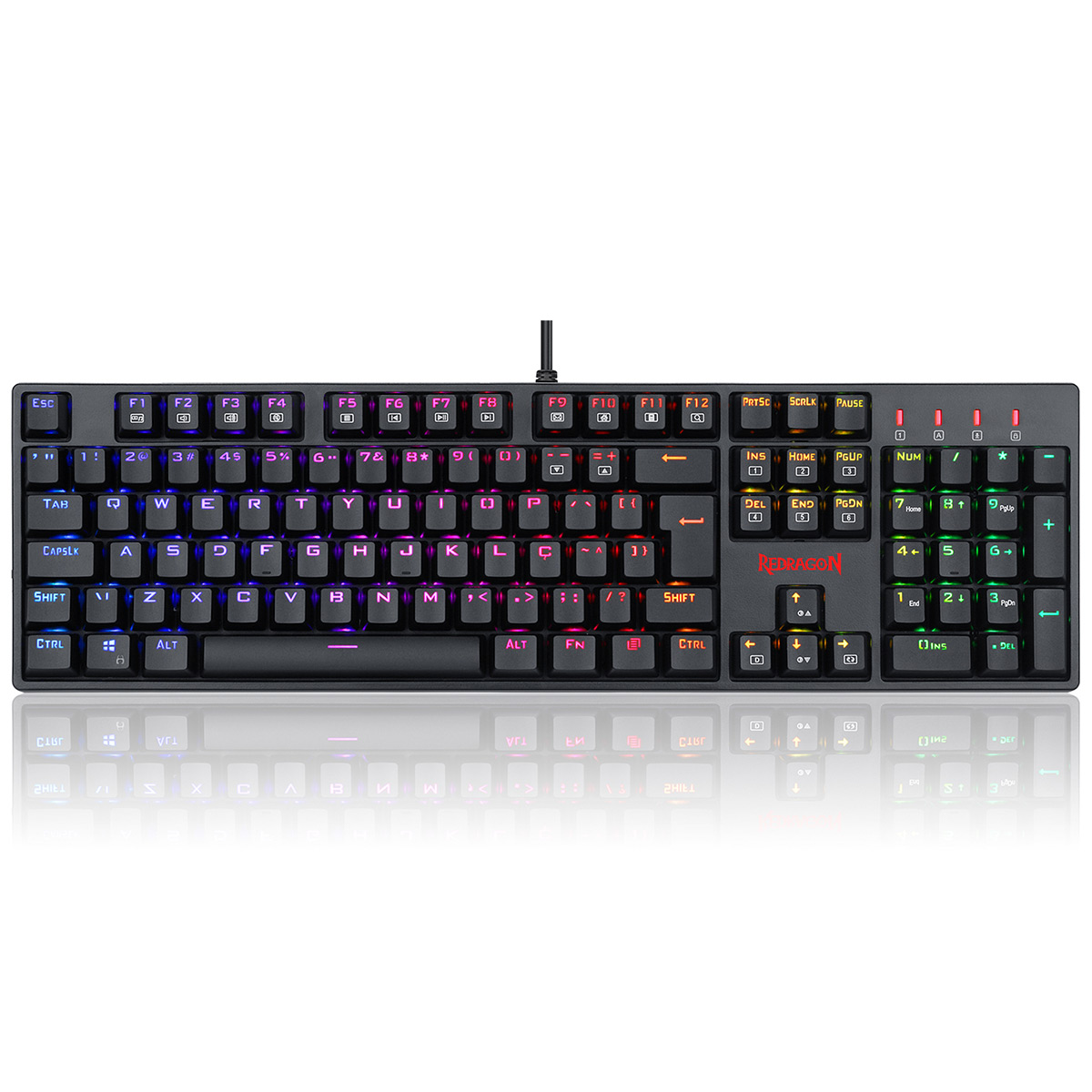 Teclado Gamer Ópto-Mecânico Redragon Surara PRO - ABNT2 - LED RGB Chroma - Switch Outemu Optical Marrom - K582RGB-PRO