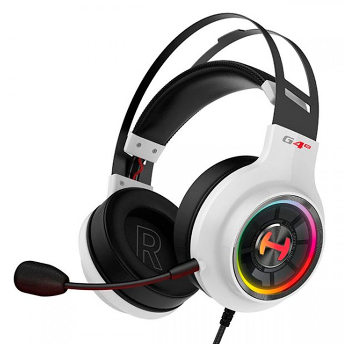 Headset Gamer Edifier G4 TE Hecate - 7.1 Surround - Drivers 50mm - Microfone Destacável - RGB - USB - Branco