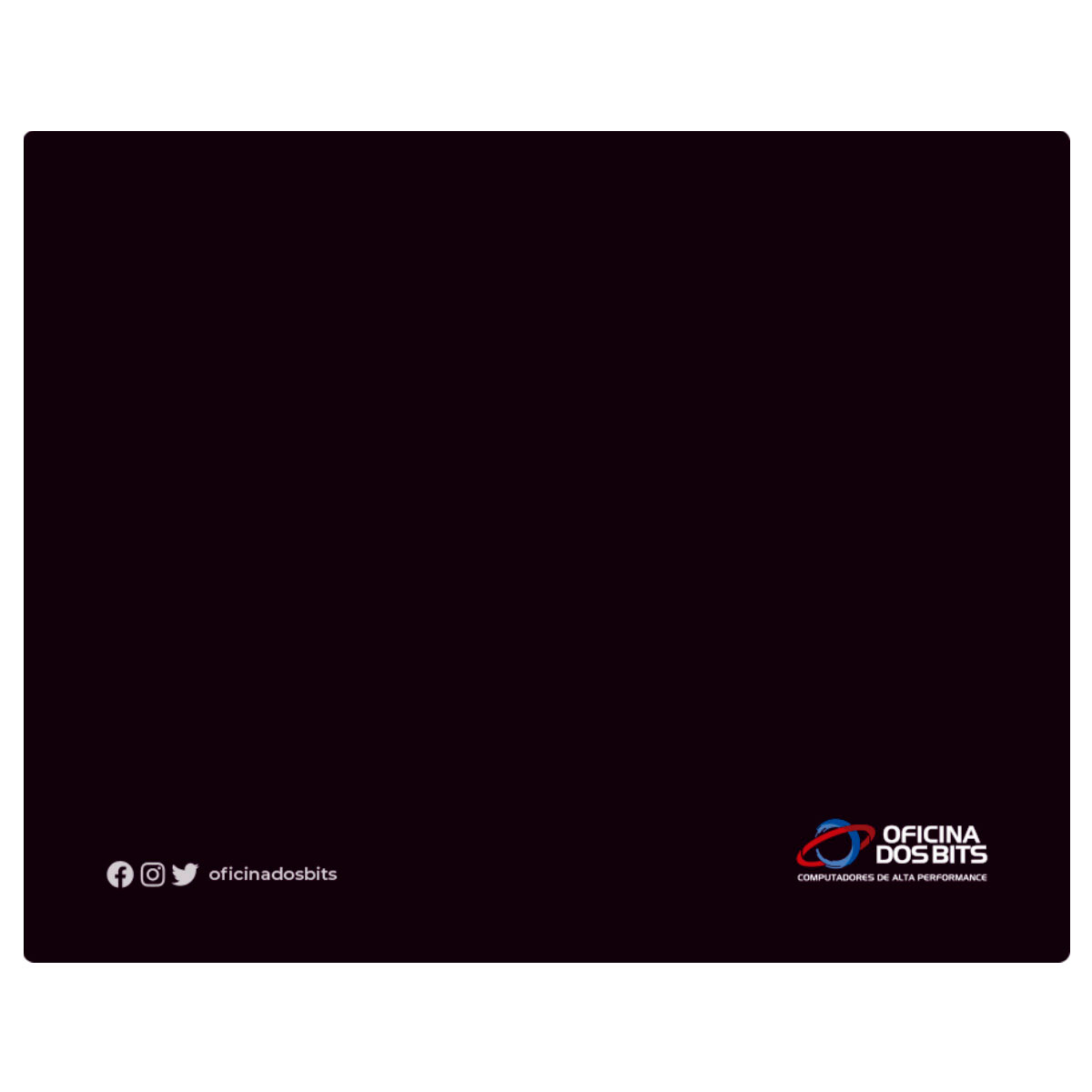 Mousepad Bits Preto - Pequeno: 220 x 175mm