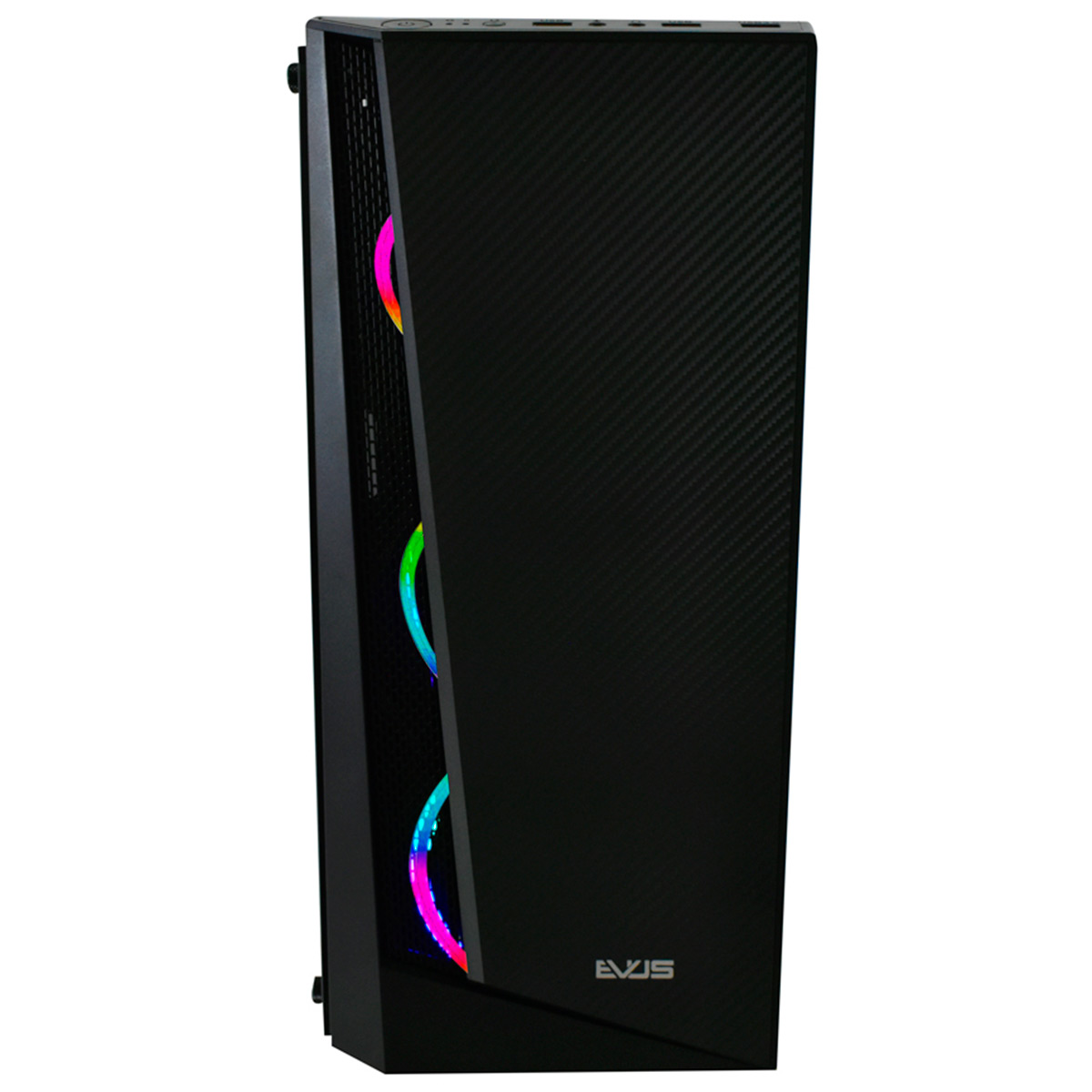 Gabinete Gamer Evus EV-G15 - Lateral em Vidro Temperado - 3 Coolers RGB Inclusos