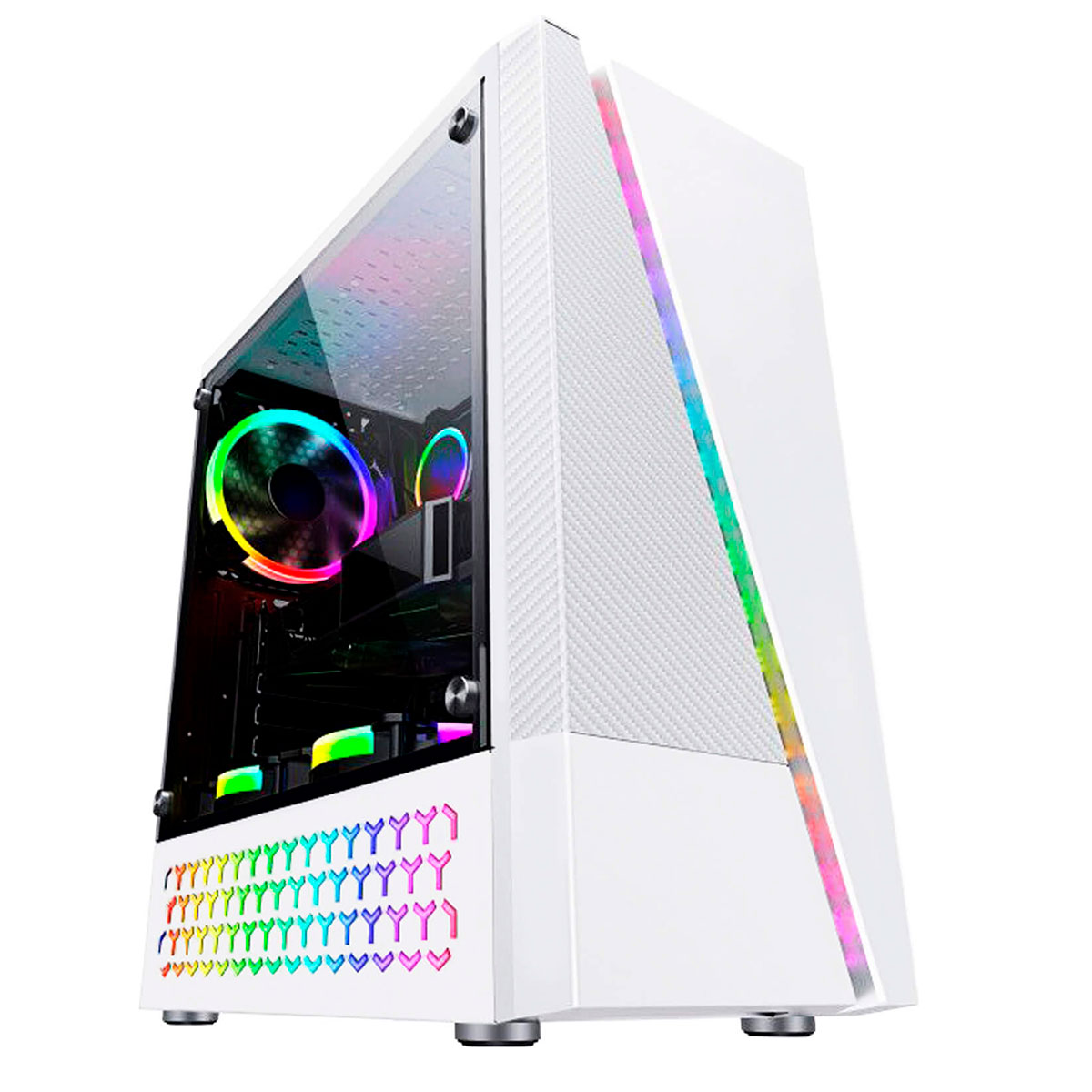 Gabinete Gamer Bluecase BG-018W - Lateral Transparente - Frontal RGB - USB 3.0