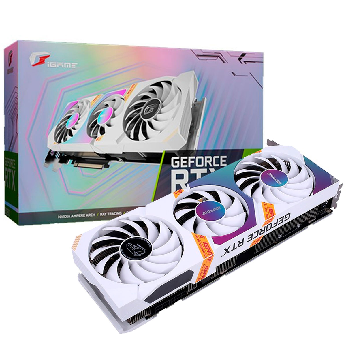 GeForce RTX 3070 8GB GDDR6 256bits - Colorful iGame G-I3070 Ultra W OC-V - Selo LHR