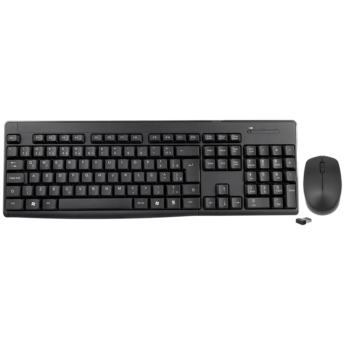 Kit Teclado e Mouse sem Fio K-Mex KA-S329 + MA-A733 - ABNT2 - 1200dpi