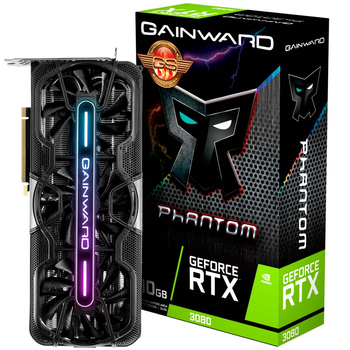 GeForce RTX 3080 10GB GDDR6X 320bits - Phantom Series - Gainward NED3080H19IA-1020P - Selo LHR