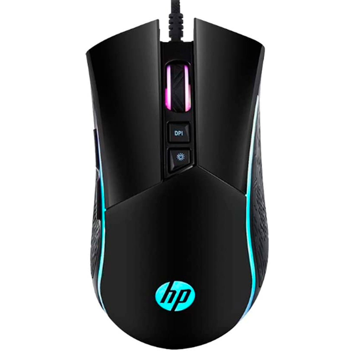 Mouse Gamer HP M220 - 4800dpi - RGB - 7 Botoes - 1QW51AA