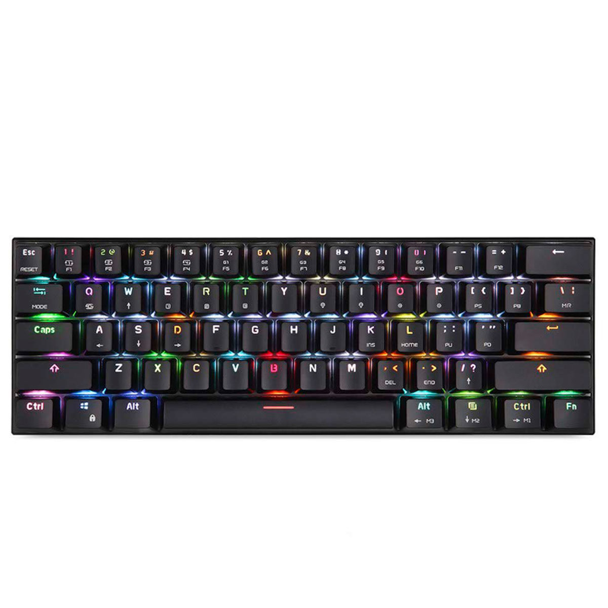 Teclado Mecânico Gamer Motospeed CK62 - Padrão US - RGB - Switch Azul - FMSTC0019AZL