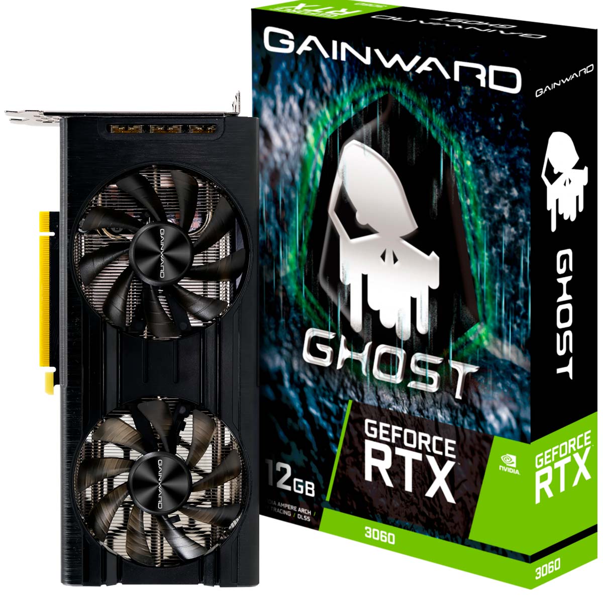 Placa de Vídeo GeForce RTX 3060 12GB GDDR6 192bits - Ghost Series - Gainward NE63060019K9-190AU - Selo LHR