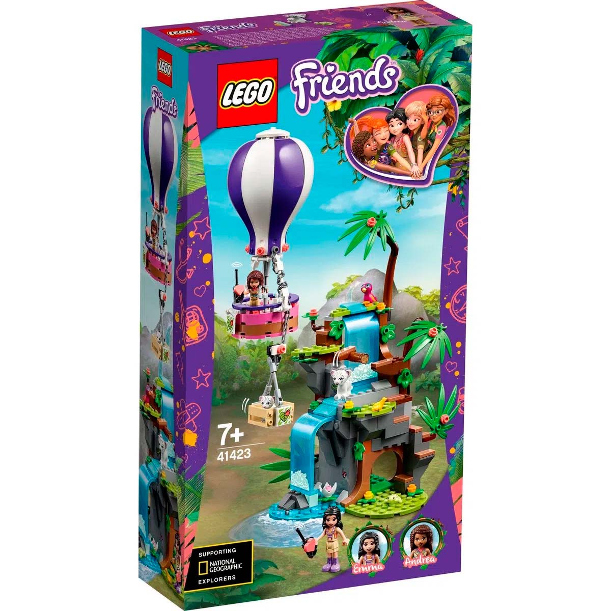 LEGO Friends - Resgate do Tigre na Selva com Balão - 41423