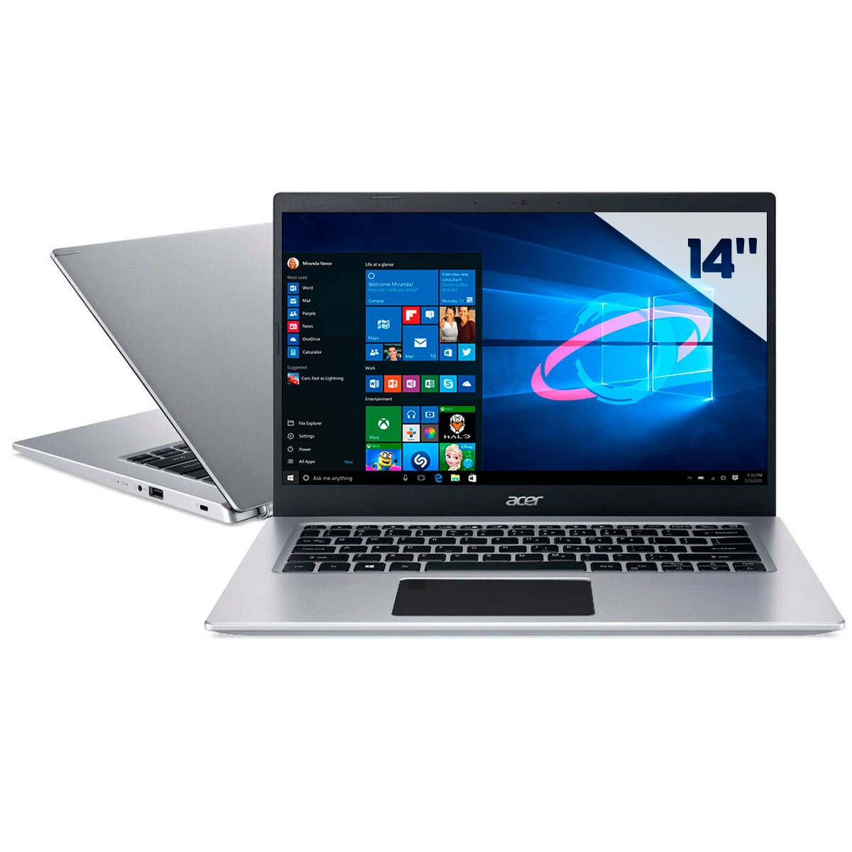 Notebook Acer Aspire A514-53-5239 - Intel i5 1035G1, RAM 20GB, SSD 256GB, Tela 14