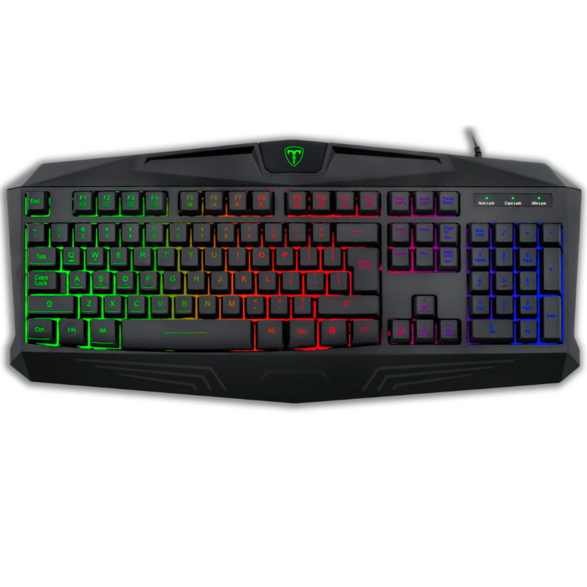 Teclado Gamer T-Dagger Tanker Rainbow - ABNT2 - RGB - T-TGK106