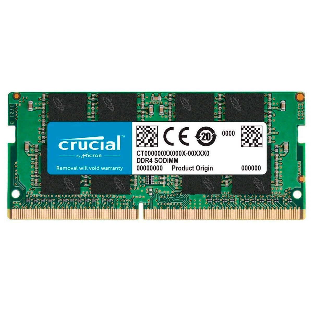 Memória SODIMM 8GB DDR4 3200MHz Crucial - para Notebook - CL22 - CT8G4SFRA32A