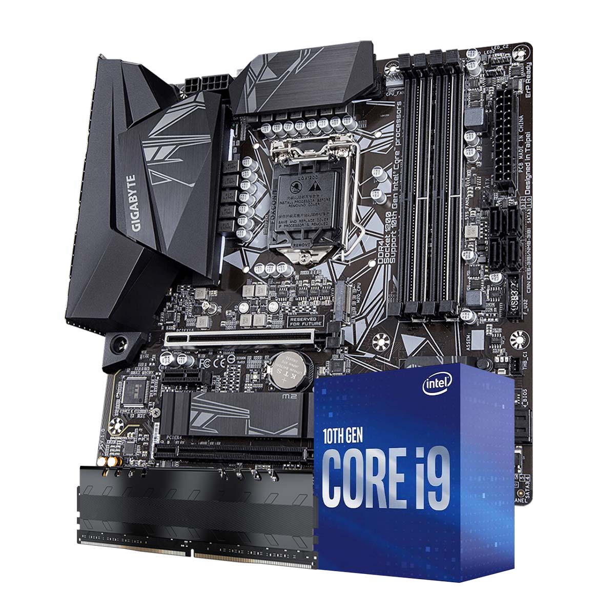 Kit Upgrade Intel® Core™ i9 10850K + Gigabyte Z490M Gaming X + Memória 8GB DDR4