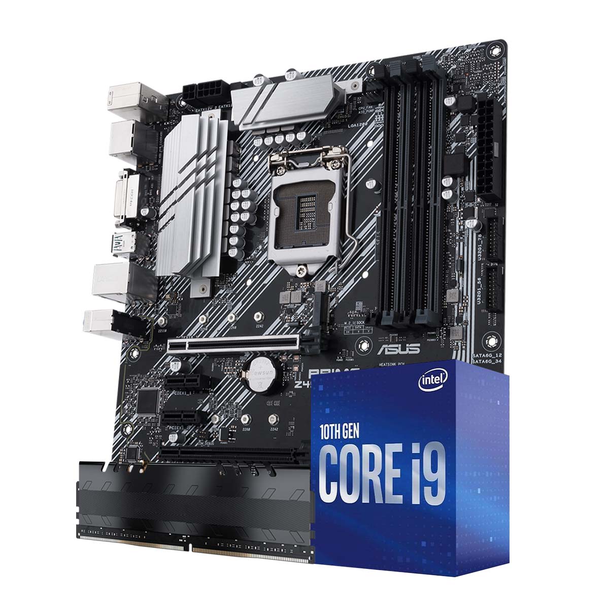 Kit Upgrade Intel® Core™ i9 10850K + Asus Prime Z490M-Plus + Memória 8GB DDR4
